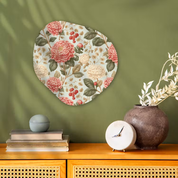 Klassiek - Botanisch - Veelkleurig Wandcirkel Organisch Forex 3mm klein 629 -sfeer2