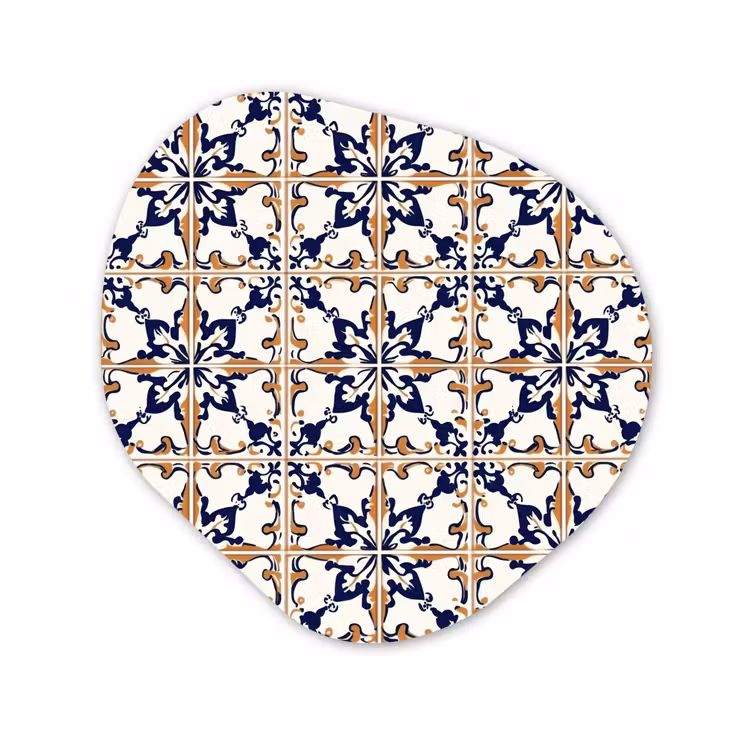 Klassiek - Patroon - Kleurrijk Wandcirkel Organisch Forex 3mm klein 629 -3d
