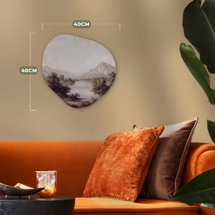 Klassiek - Landschap - Sereen Wandcirkel Organisch Forex 3mm klein -sfeer3