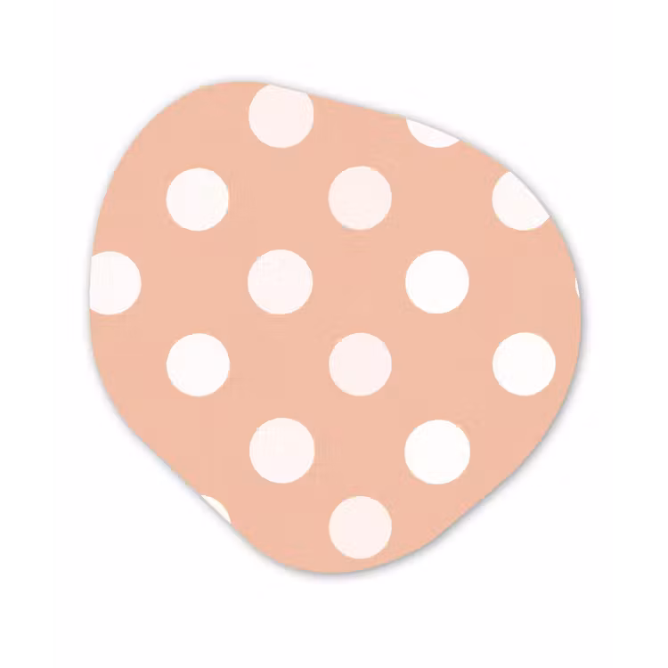 Klassiek - Polka - Perzik Wandcirkel Organisch Forex 3mm klein 629 -3d