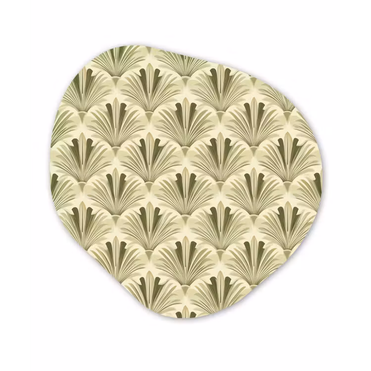 Klassiek - Waaier - Groen Wandcirkel Organisch Forex 3mm klein 629 -3d