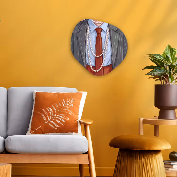 Kleding - Strik - Parels - Klassiek - Mode Wandcirkel Organisch Forex 3mm klein -sfeer4