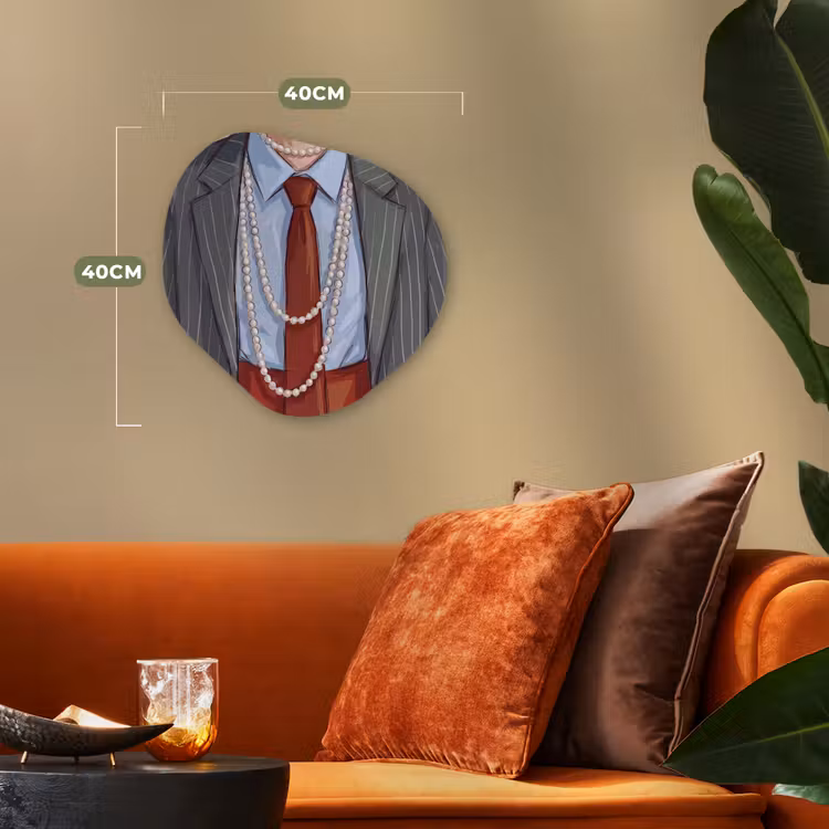 Kleding - Strik - Parels - Klassiek - Mode Wandcirkel Organisch Forex 3mm klein -sfeer3