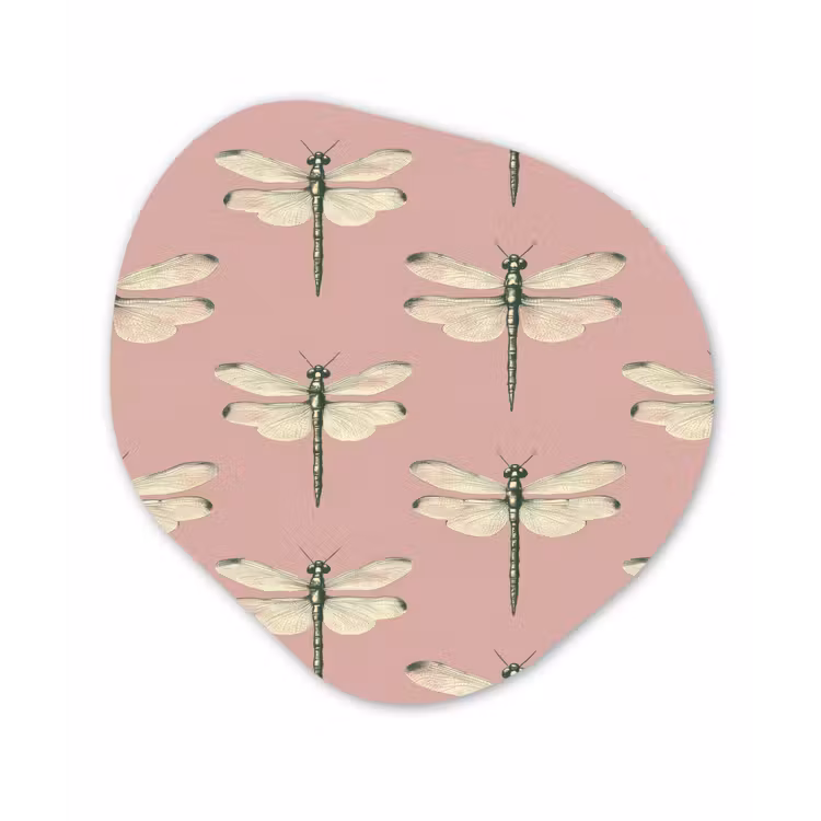 Lillibellen - Patroon - Roze Wandcirkel Organisch Forex 3mm klein 629 -3d