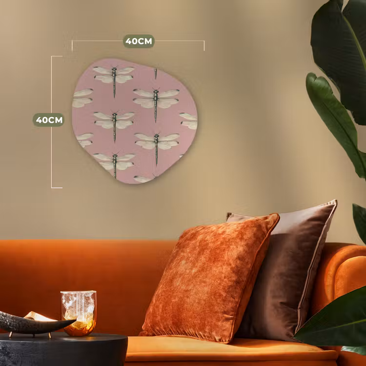 Lillibellen - Patroon - Roze Wandcirkel Organisch Forex 3mm klein 629 -sfeer3