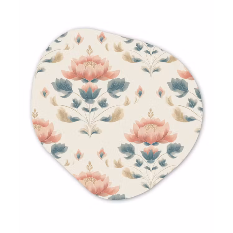 Lotus - Bloemen - Roze Wandcirkel Organisch Forex 3mm klein 629 -3d