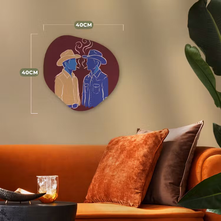 Mensen - Profiel - Sigaret - Abstract - Kunst Wandcirkel Organisch Forex 3mm klein -sfeer3