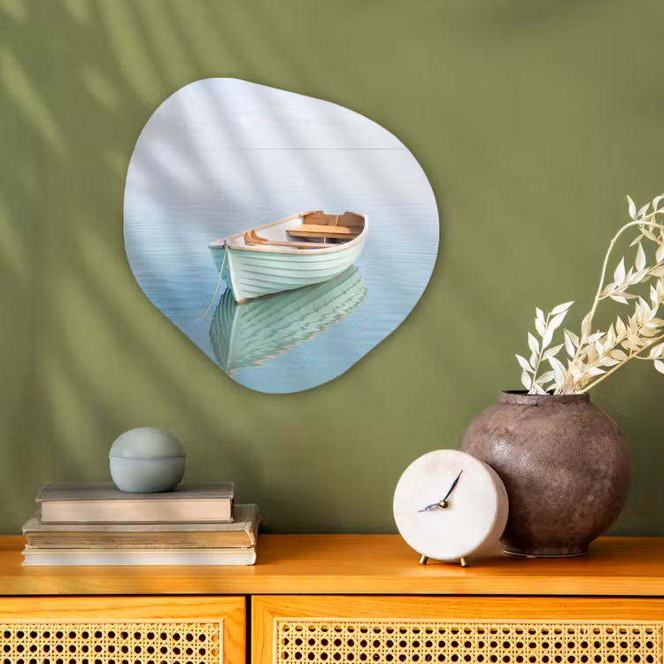 Minimalistisch - Boot - Zee Wandcirkel Organisch Forex 3mm klein -sfeer2