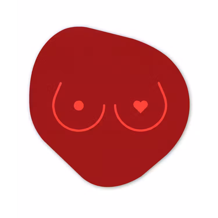 Minimalistisch - Lijnillustratie - Rood Wandcirkel Organisch Forex 3mm klein -3d