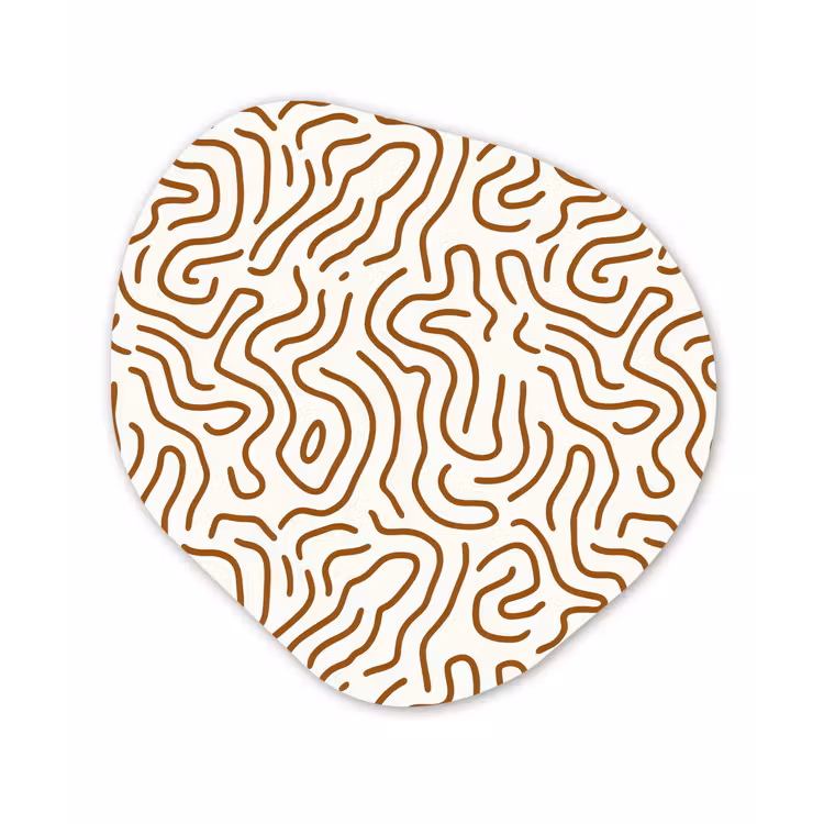 Minimalistisch - Patroon - Terracotta Wandcirkel Organisch Forex 3mm klein 629 -3d
