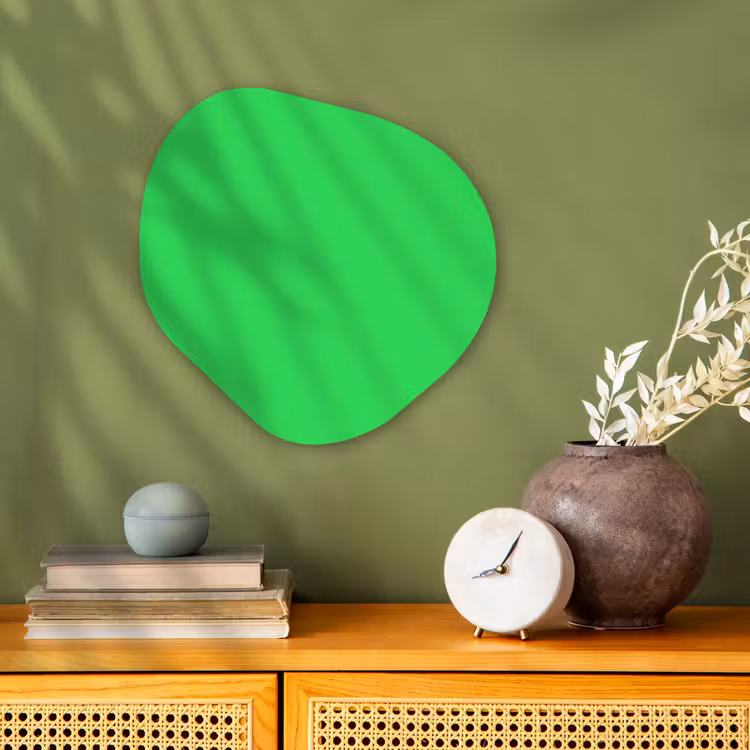 Mint - Green - Groen Wandcirkel Organisch Forex 3mm klein 629 -sfeer2