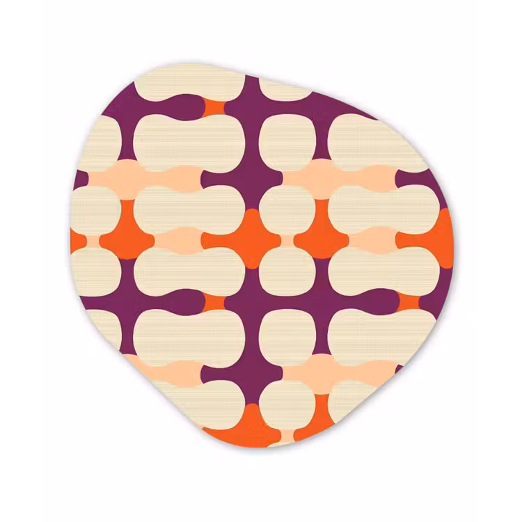 Modern - Patroon - Kleurrijk Wandcirkel Organisch Forex 3mm klein 629 -3d