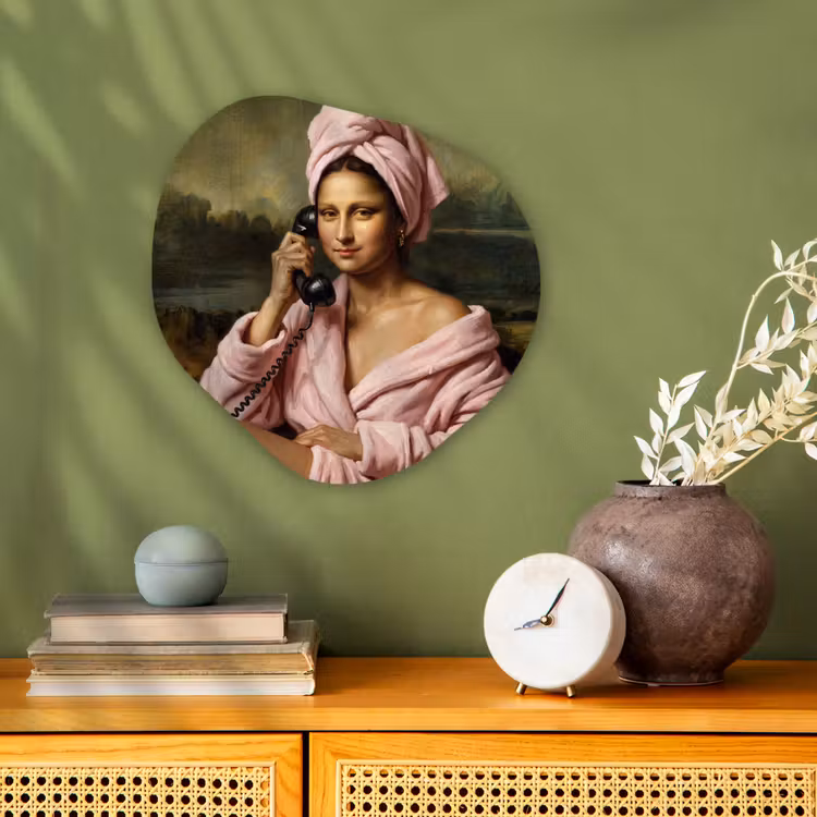 Mona - Klassiek - Roze Wandcirkel Organisch Forex 3mm klein -sfeer2
