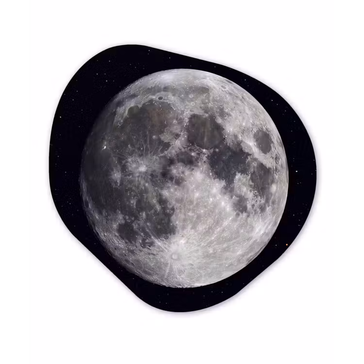 Forexbild Organische Form - Mond – Sterne – Weltraum - Maan - Sterren - Ruimte Wandcirkel Organisch Forex 3mm klein