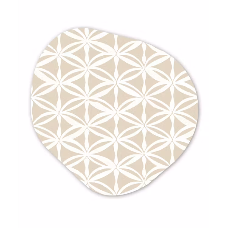 Motief - Modern - Beige Wandcirkel Organisch Forex 3mm klein 629 -3d