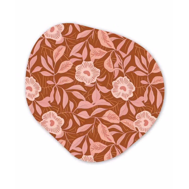 Patroon - Bladeren - Terracotta Wandcirkel Organisch Forex 3mm klein 629 -3d