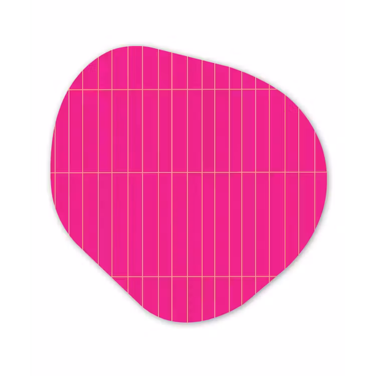 Patroon - Tegel - Magenta - Roze Wandcirkel Organisch Forex 3mm klein 629 -3d