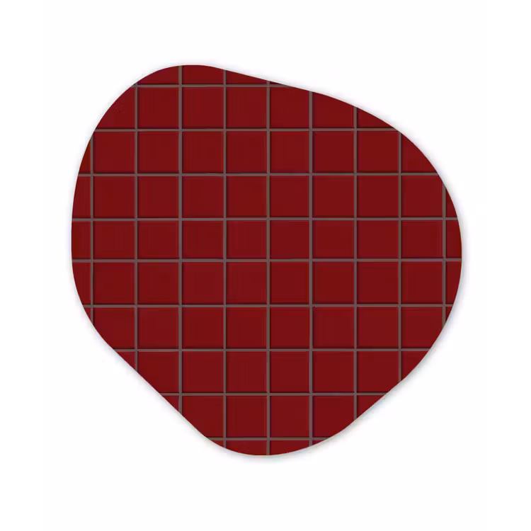 Patroon - Tegels - Burgundy Wandcirkel Organisch Forex 3mm klein 629 -3d