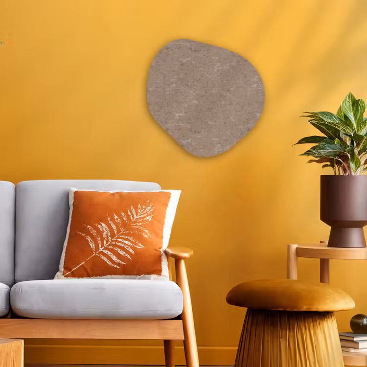Patroon - Kalksteen - Beige Wandcirkel Organisch Forex 3mm klein 629 -sfeer4