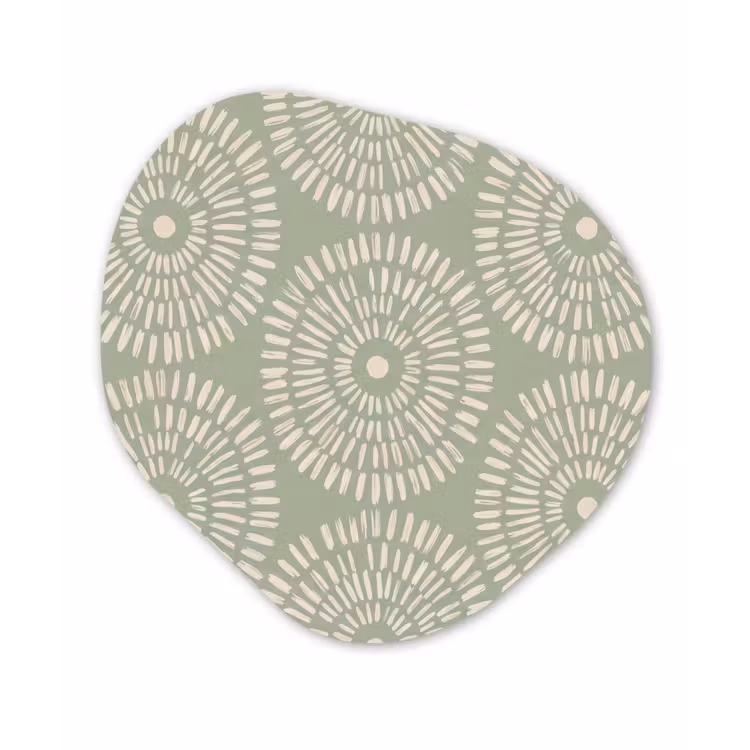 Patroon - Cirkels - Abstract - Modern - Groen Wandcirkel Organisch Forex 3mm klein -3d