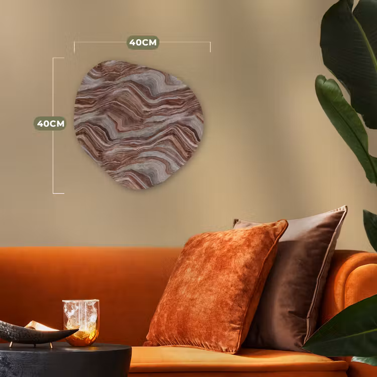 Patroon - Zandsteen - Travertijn Wandcirkel Organisch Forex 3mm klein 629 -sfeer3
