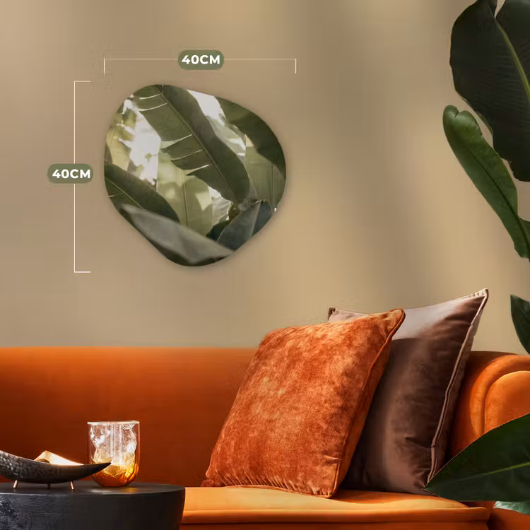 Natuur - Bladeren - Groen - Tropisch - Detail Wandcirkel Organisch Forex 3mm klein -sfeer3