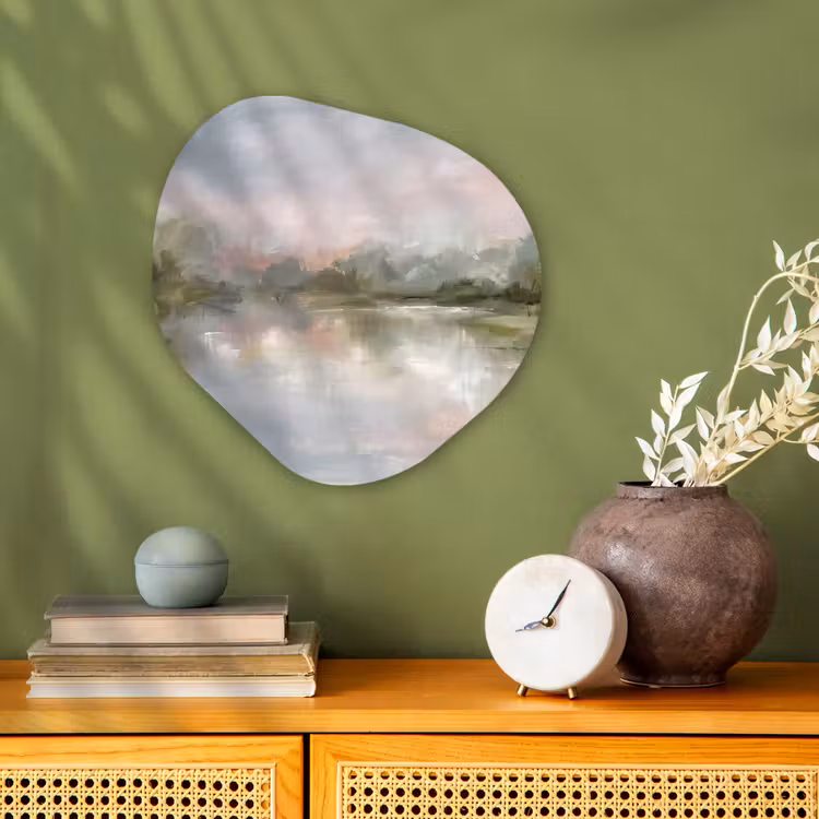Natuur - Landschap - Abstract - Water - Groen Wandcirkel Organisch Forex 3mm klein -sfeer2