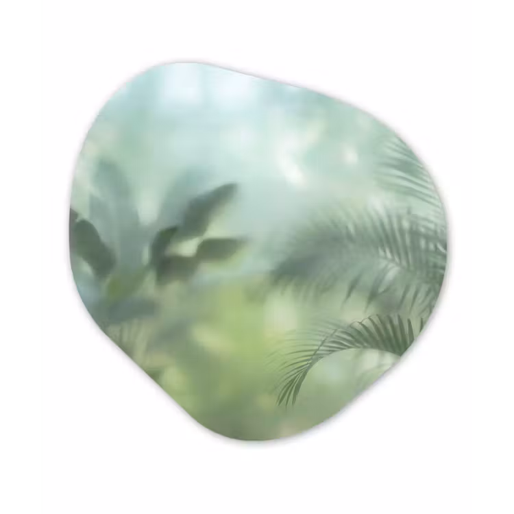 Natuur - Vervaagd - Groen - Abstract - Modern Wandcirkel Organisch Forex 3mm klein -3d