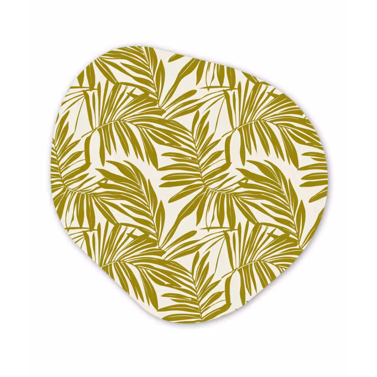 Palmblad - Patroon - Groen Wandcirkel Organisch Forex 3mm klein 629 -3d