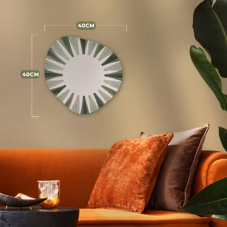 Planten - Abstract - Waterverf - Groen - Natuur Wandcirkel Organisch Forex 3mm klein -sfeer3