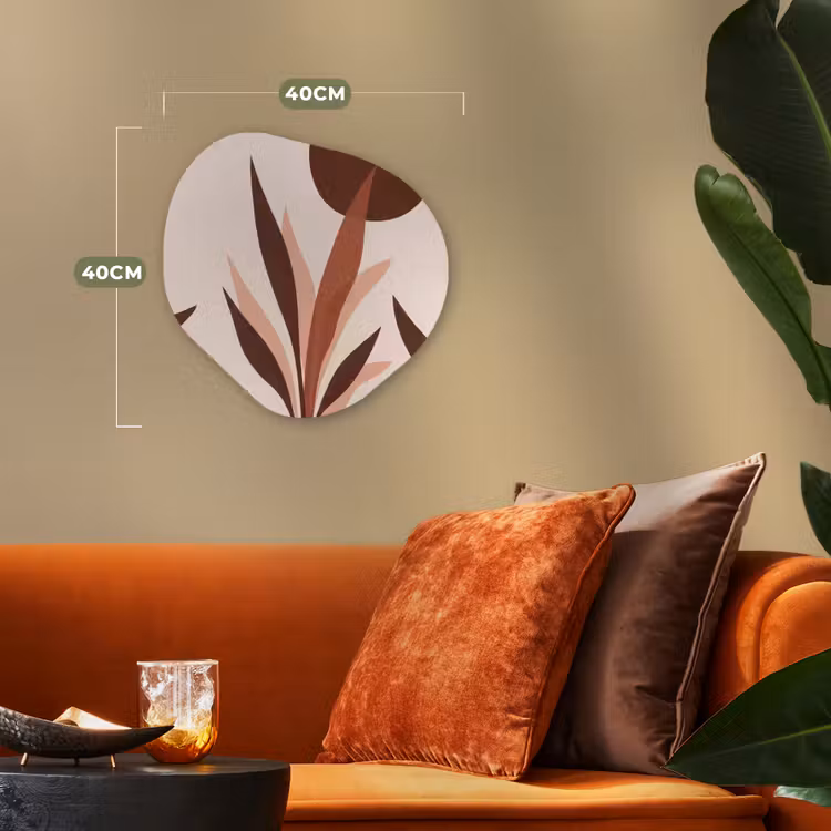 Planten - Abstract - Natuur - Bruin Wandcirkel Organisch Forex 3mm klein -sfeer3
