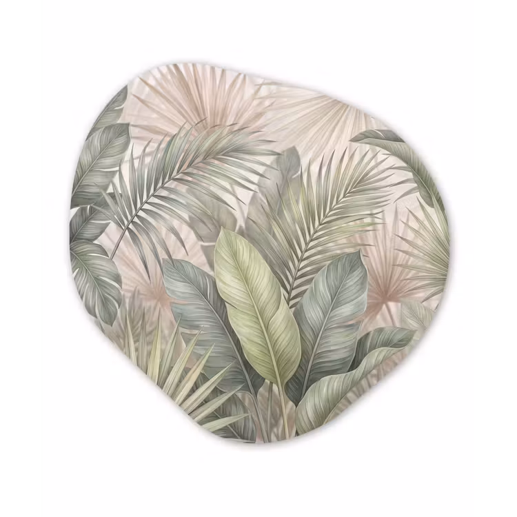 Planten - Tropisch - Bladeren - Groen - Natuur Wandcirkel Organisch Forex 3mm klein -3d