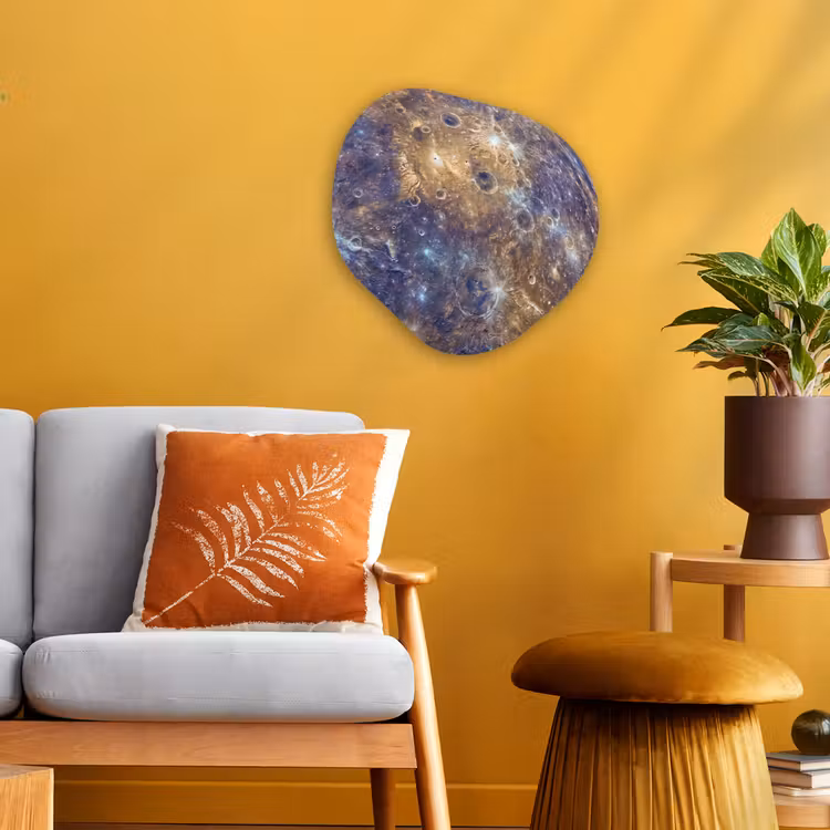 Forexbild Organische Form - Planet – Krater – Weltraum - Planeet - Kraters - Ruimte Wandcirkel Organisch Forex 3mm klein