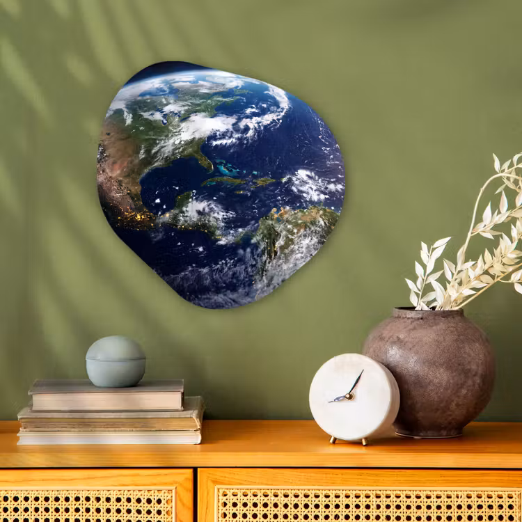 Forexbild Organische Form - Planet – Weltraum – Kosmos - Planeet - Ruimte - Kosmos Wandcirkel Organisch Forex 3mm klein