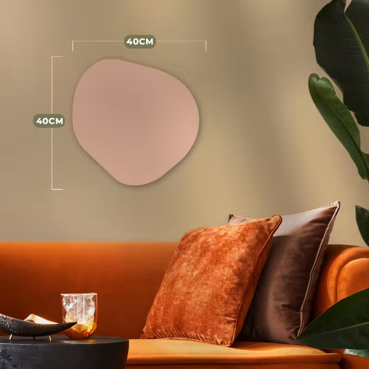 Blush - Terracotta - Nude Wandcirkel Organisch Forex 3mm klein 629 -sfeer3
