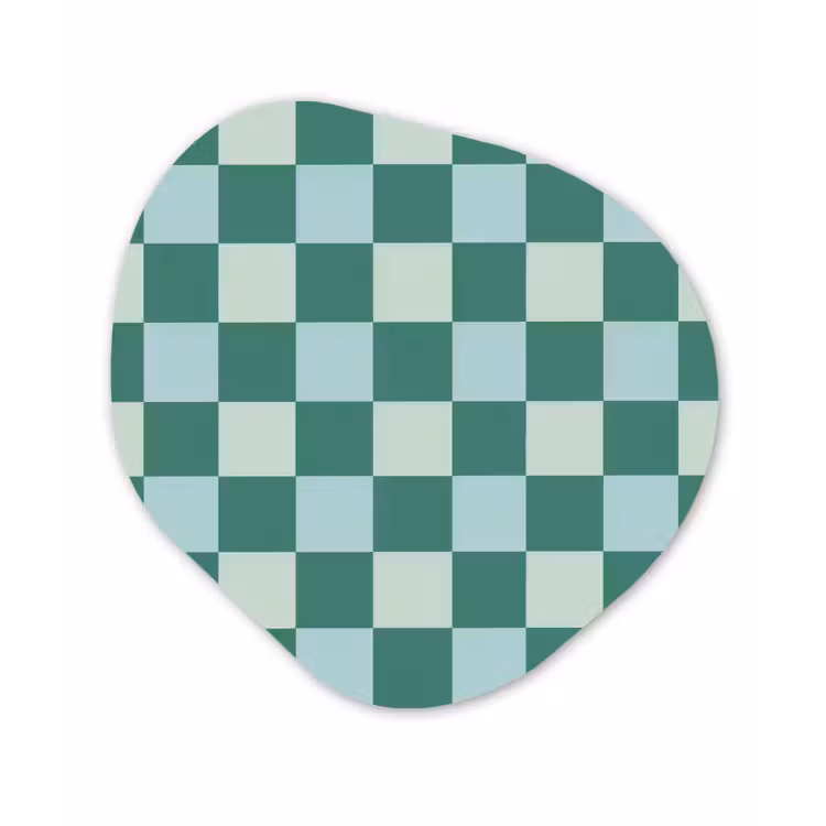 Schaak - Klassiek - Groen Wandcirkel Organisch Forex 3mm klein 629 -3d