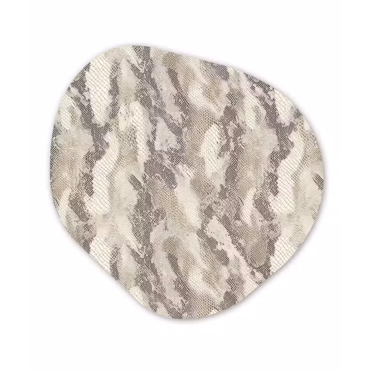 Slang - Patroon - Taupe Wandcirkel Organisch Forex 3mm klein 629 -3d