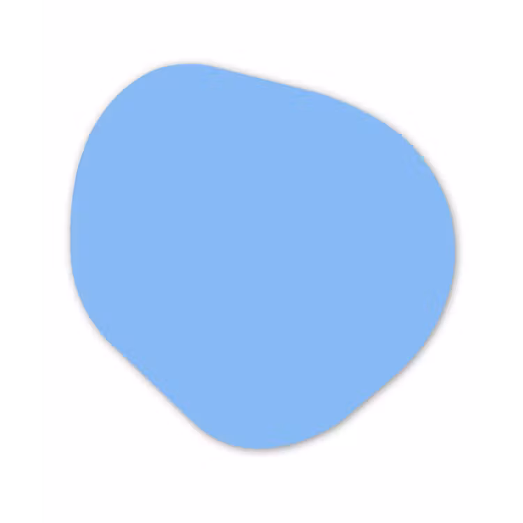 Sky - Glow - Blauw Wandcirkel Organisch Forex 3mm klein 629 -3d