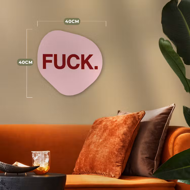 Statement - Krachtig - Roze Wandcirkel Organisch Forex 3mm klein -sfeer3