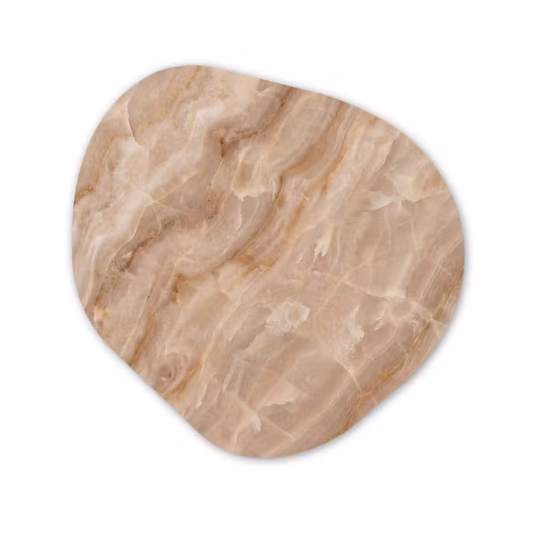 Steen - Ader - Natuur - Modern - Beige Wandcirkel Organisch Forex 3mm klein -3d