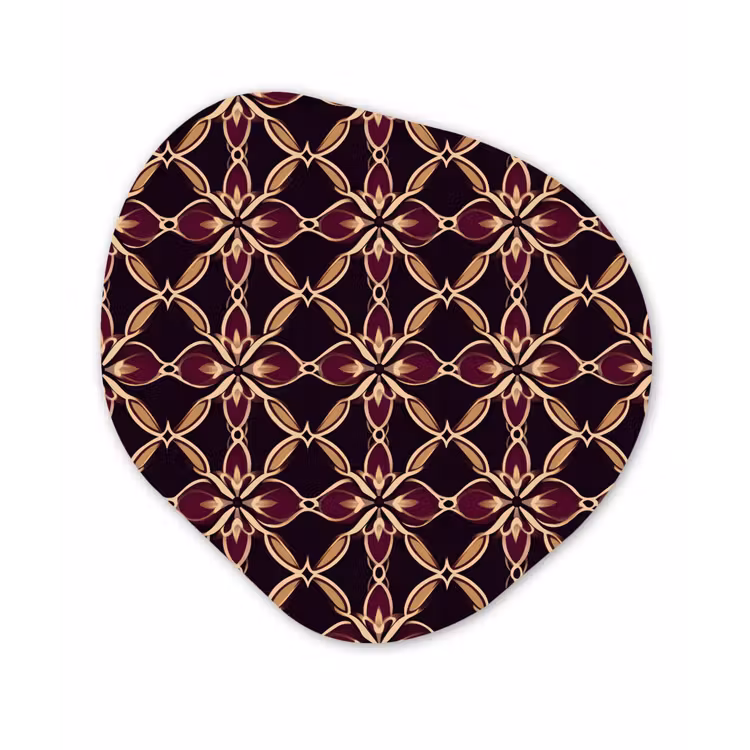 Symmetrisch - Tegel - Burgundy Wandcirkel Organisch Forex 3mm klein 629 -3d