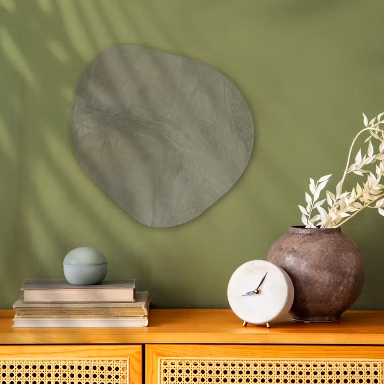 Textuur - Betonlook - Achtergrond - Modern - Groen Wandcirkel Organisch Forex 3mm klein -sfeer2