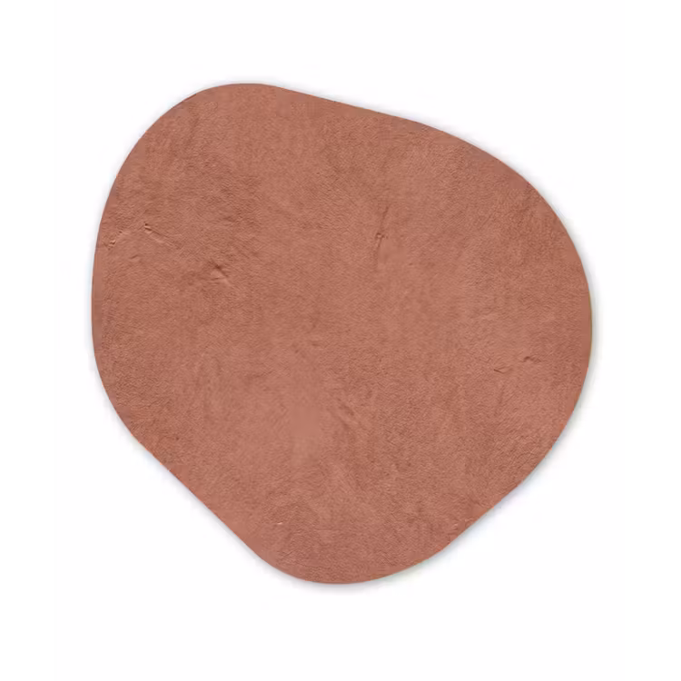 Textuur - Roodbruin - Grof - Modern Wandcirkel Organisch Forex 3mm klein -3d