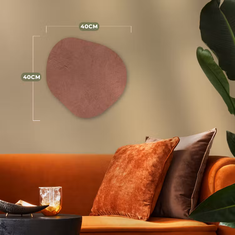 Textuur - Roodbruin - Grof - Modern Wandcirkel Organisch Forex 3mm klein -sfeer3