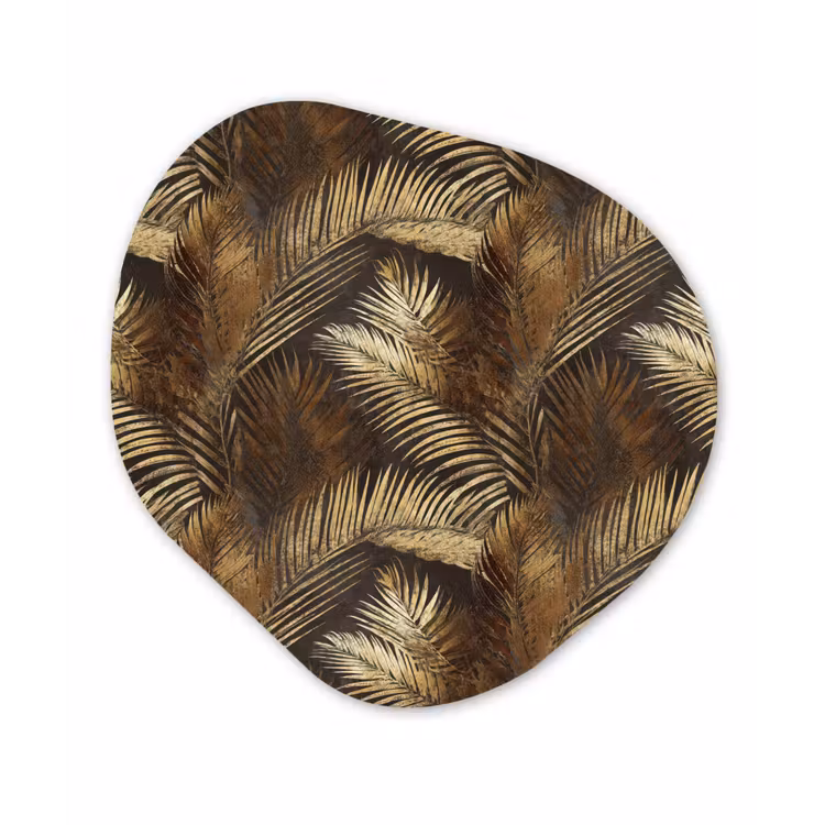 Tropisch - Bladeren - Goud Wandcirkel Organisch Forex 3mm klein 629 -3d
