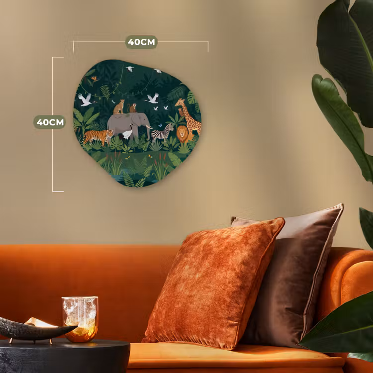 Tropisch - Jungle - Groen Wandcirkel Organisch Forex 3mm klein -sfeer3