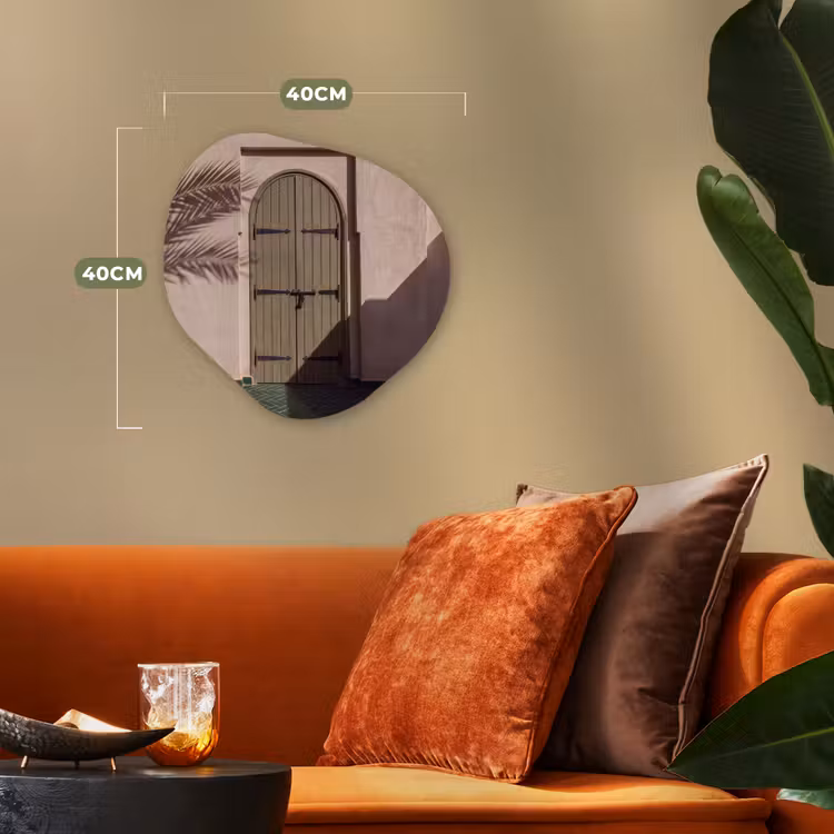 Deur - Hout - Architectuur - Groen - Rustiek Wandcirkel Organisch Forex 3mm klein -sfeer3