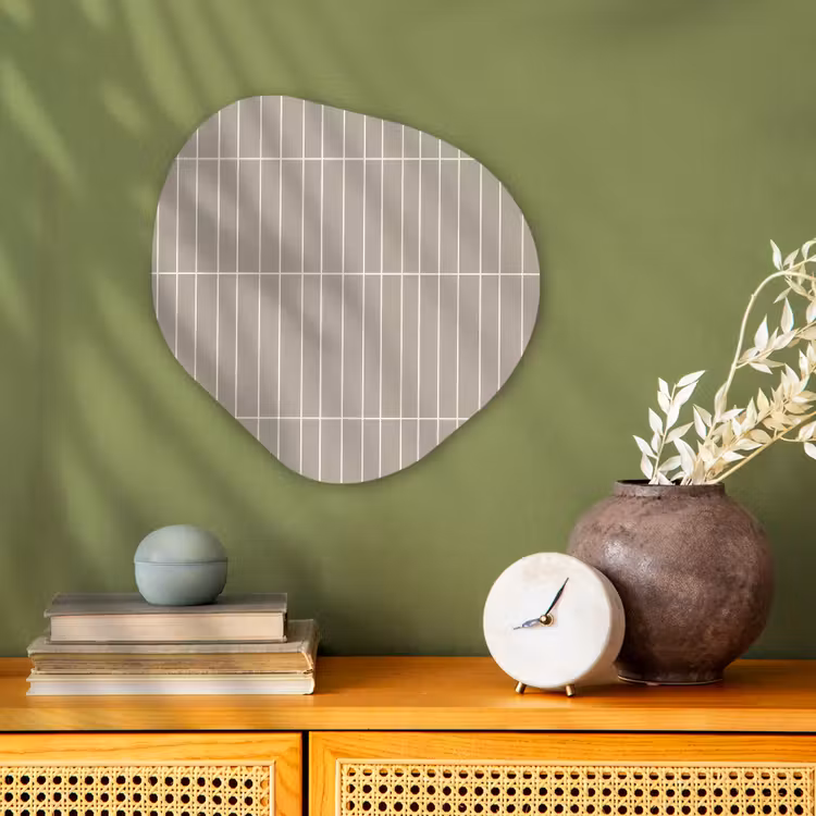 Verticaal - Wandtegel - Licht Beige Wandcirkel Organisch Forex 3mm klein 629 -sfeer2