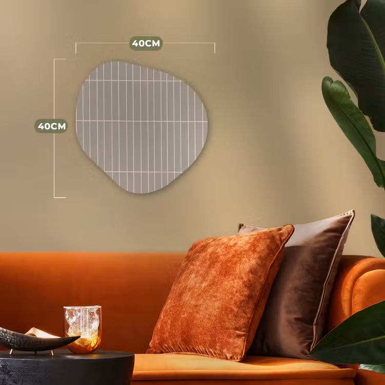Verticaal - Wandtegel - Licht Beige Wandcirkel Organisch Forex 3mm klein 629 -sfeer3