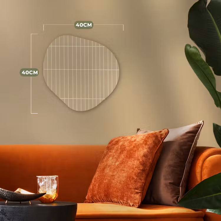 Verticaal - Wandtegel - Zand - Beige Wandcirkel Organisch Forex 3mm klein 629 -sfeer3